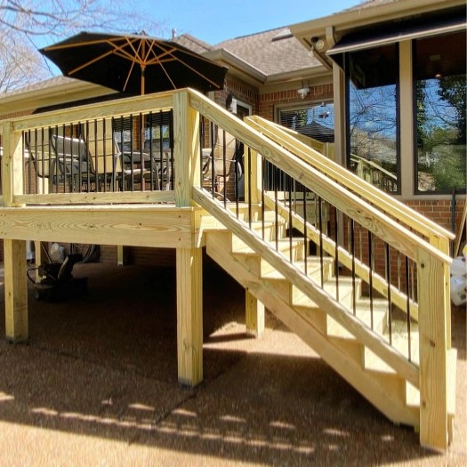 a newly installed deck